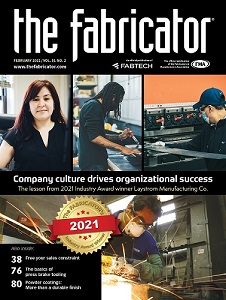 The Fabricator cover for February 2021
